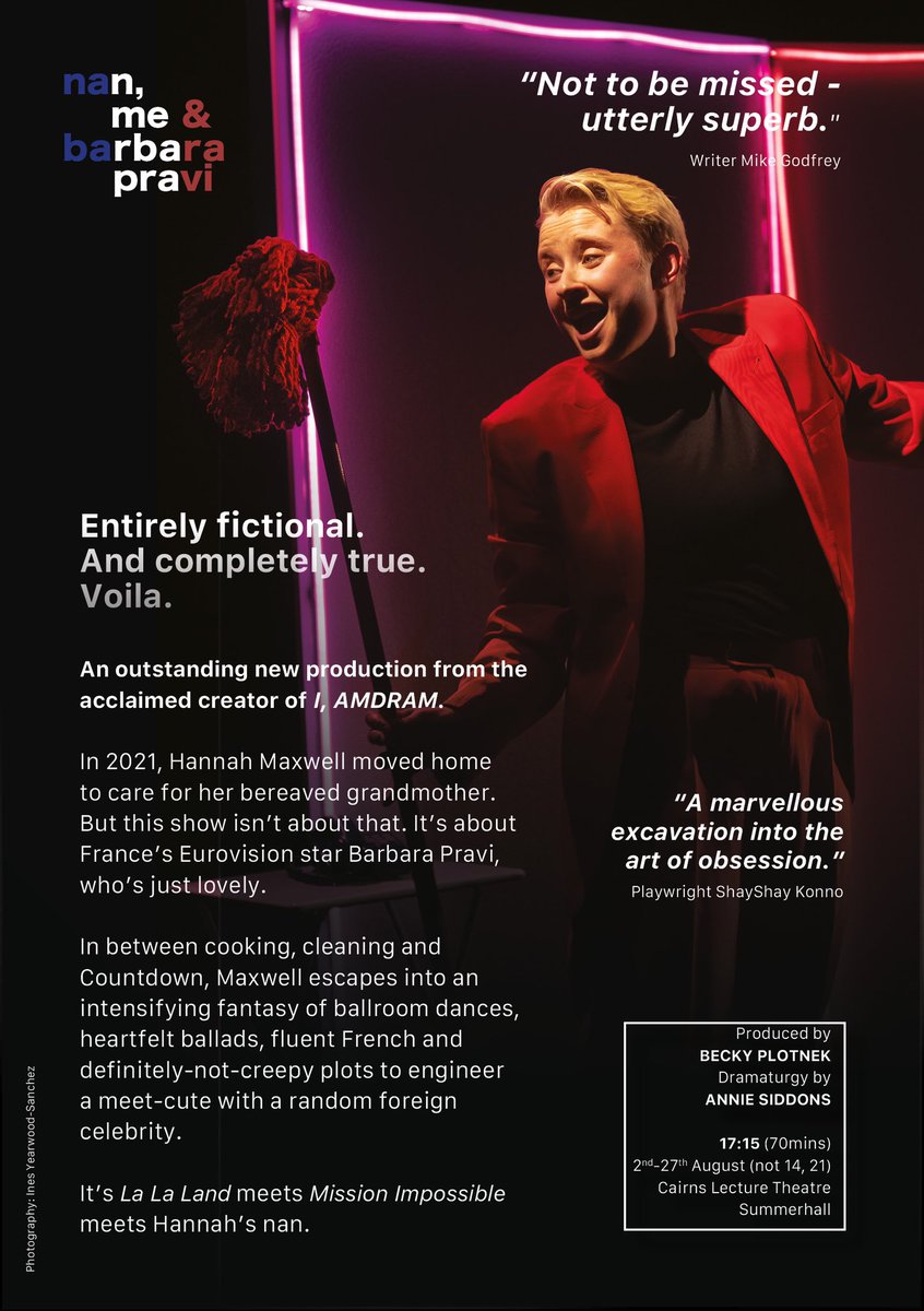 _HannahMaxwell's tweet photo. 2 hrs until the final show 12 of 12 of this loooong run within the run. First day off tomorrow and my brain and voice and body and bones are so looking forward 😅

Come punch through with me, #edrfringe! Promise it will all still be “so delightful and clever” (⭐️⭐️⭐️⭐️ Scotsman) https://t.co/uRGdQe0B4Z