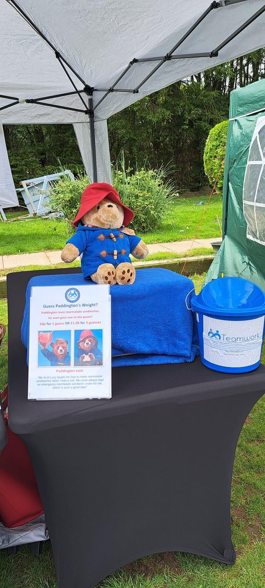 TwkSupportUs's tweet photo. @TeamworkTrust raising funds at Northants First Responders fun day at The Grampian club Corby. If you can guess Paddingtons weight he could be yours to keep. https://t.co/0vhvfEeTwX