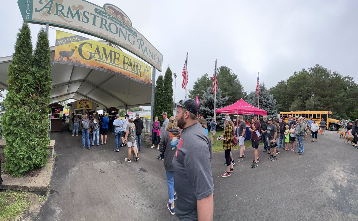 Three ticket lines open, good crowds, nice cool morning greets the third day of Game Fair 2023. Come on out today and then again next weekend! More details at GameFair.com