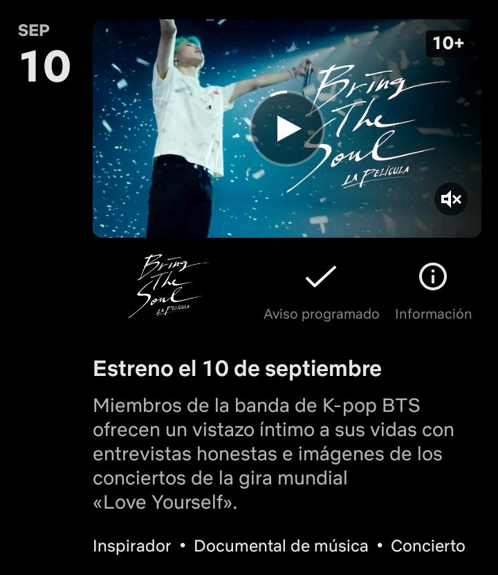 sugadboy's tweet photo. — Este 10 de septiembre estarán  incluyendo 'Bring The Soul: The Movie' en Netflix. https://t.co/ME3HOSX5VF
