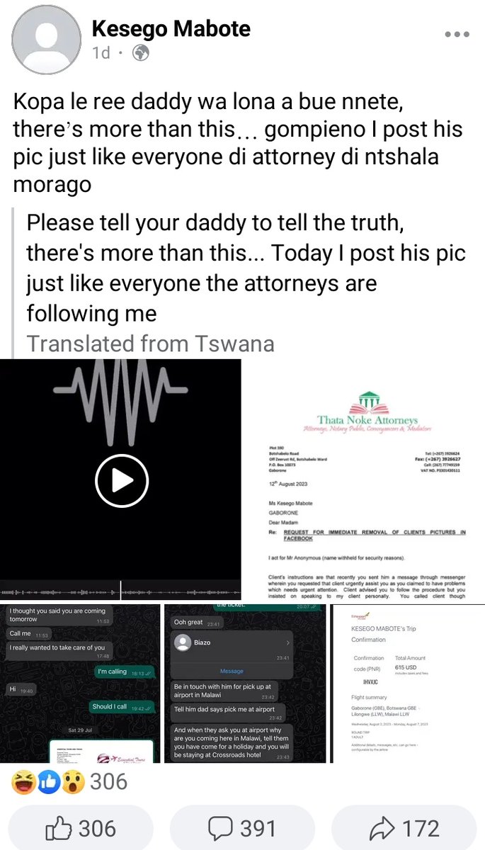 Am_Blujay's tweet photo. Some girl is busy exposing Prophet Bushiri on Facebook she has voice notes and phone recordings, the moment he sent lawyers things got worse 😭 https://t.co/uD06Vb6zbi