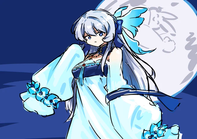 何も考えず何となく描き始めたけど多分完成することはない #アークナイツ