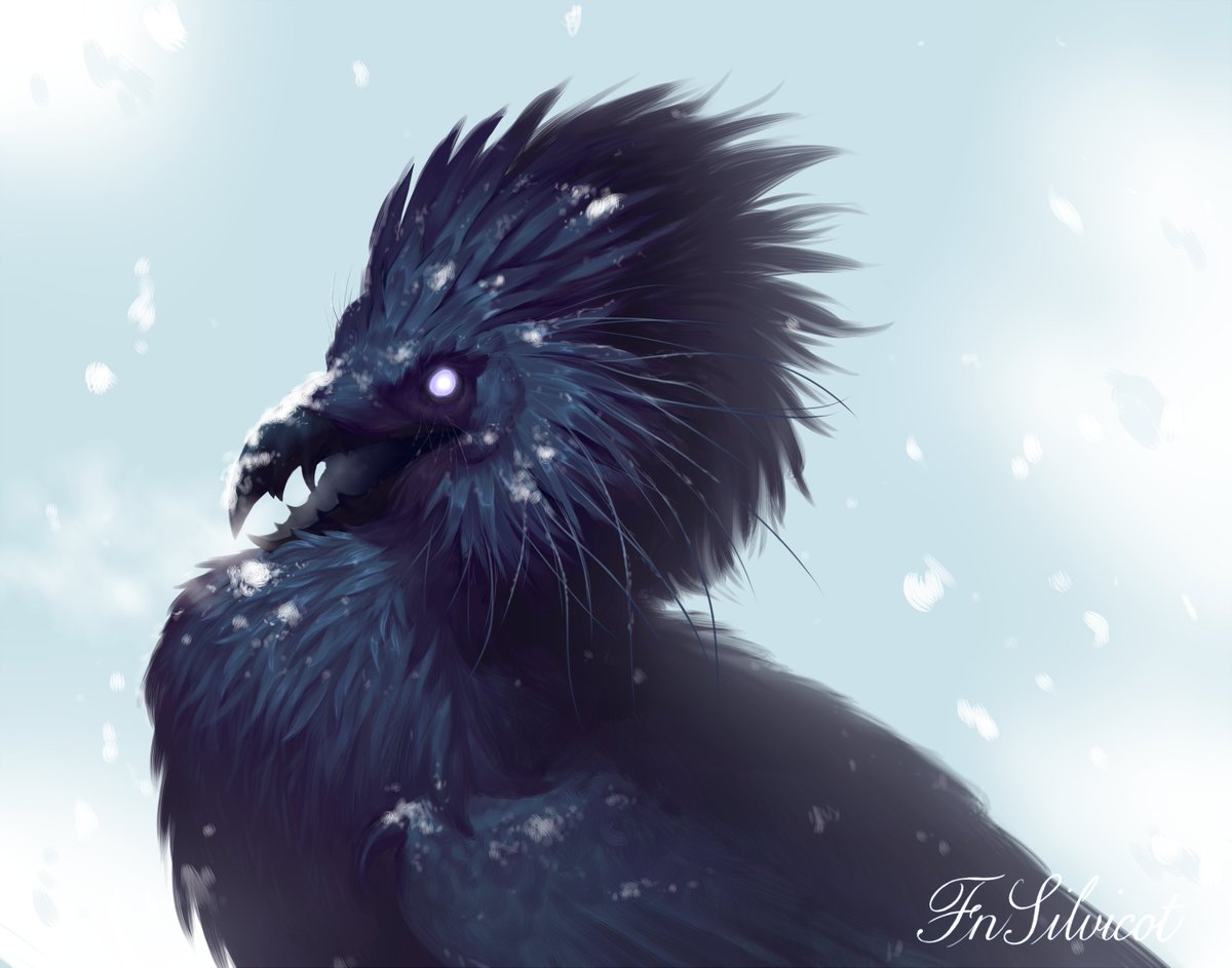 A raven griffin, co-owned OC with my friend.
#griffin #bird #raven #crow #art