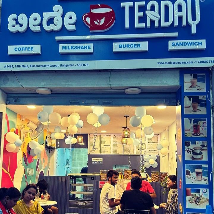 TeaDayCompany's tweet photo. Enjoy your time with friends, family or by yourself with a cup of your favourite beverage. Tea or coffee, shakes or coolers choose your favourite and relish tea day your way.

TEA DAY is now open @#kumaraswamylayout, Bangalore Waiting to server you the best 'EK cup chai'. https://t.co/ZkxsxJbI45