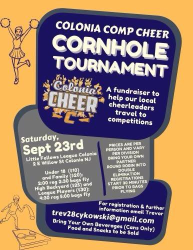 marge0368's tweet photo. Come join the fun while helping the Colonia HS comp team 💛💙💛💙 https://t.co/2jVMvcEHEn