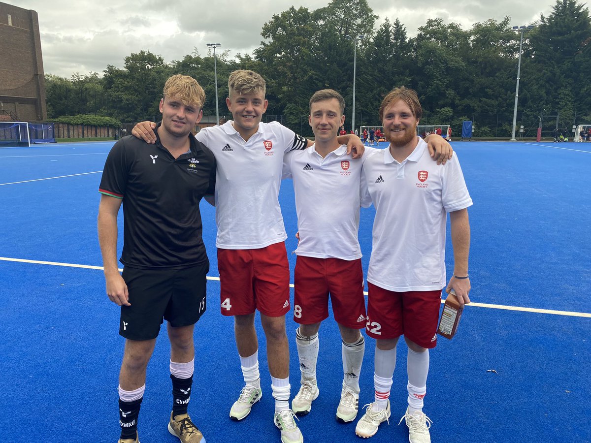 Loved watching these 4 talented lads and school friends play for their country.  <a href="/EnglandHockey/">England Hockey</a> <a href="/HockeyWales/">Hoci Cymru</a>