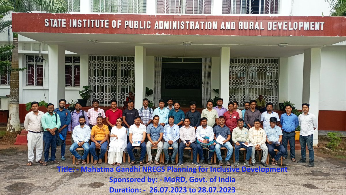 SIPARD1's tweet photo. The Institute has developed 37 Potential Master Trainers on Mahatma Gandhi NREGA Planning through a Trainer Development Programme. The objective of the programme was to strengthen the planning process for inclusive development. https://t.co/3KSRNPVqHw