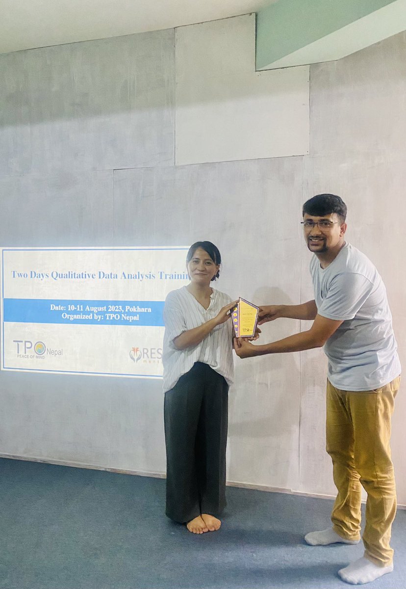 tpo_nepal's tweet photo. A 2 days Qualitative Study training was conducted by TPO Nepal from August 10th-11th 2023. A total of 11 participants participated in the training that covered topics: #qualitativeresearchmethodology, #coding, #themegeneration, #analysisusingDedoosesoftware and #interpretation. https://t.co/8A5idDvTKb
