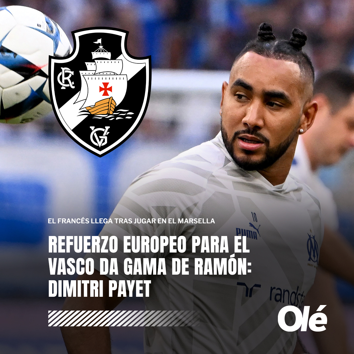 🇧🇷 ¡Vasco da Gama y un refuerzo bomba para el mercado sudamericano: Dimitri Payet 🇫🇷!

⚽️ El equipo de Ramón Díaz busca salir de la zona de descenso y contrató a una estrella.

⚽️ El atacante de 36 años quedó libre del Marsella luego de 6 años y medio allí.