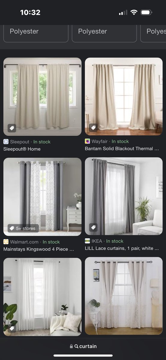 My pet peeve is when people use one curtain on their window and push it to the side. For those unaware, windows need two curtains and to look like this. That’s why they’re usually sold in a pack of 2. Lol