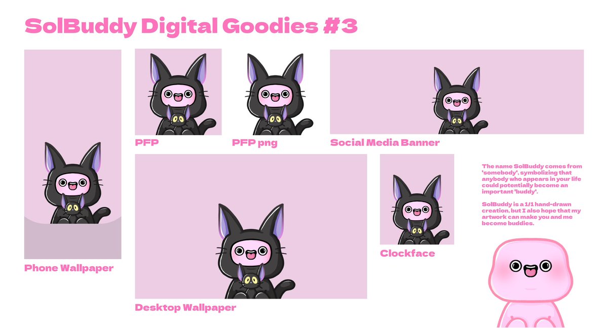 GN friends ✨ Collab piece with <a href="/PixelSylvie/">SylviePixel</a> 

🤍SolBuddy #3 Sylvie Buddy 
✨Reserve: 0.77 ◎ <a href="/mallow__art/">Now found at @mallowdotart</a> 
🔗 mallow.art/artwork/9ZvYPy…

Let’s be my SolBuddy🤍🙌🏻 auctions winner can get the digital goodies 🤩
RT will be Greatly apppreciated❤️