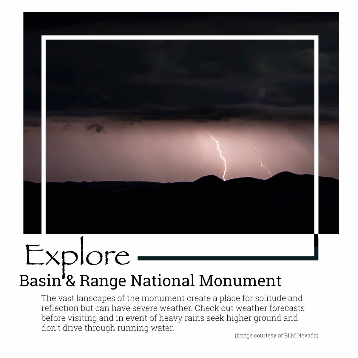 Solitude and reflection. Available now at Basin &amp; Range National Monument. Plan ahead &amp; check the weather before visiting. 
#basinandrange #basinandrangenationalmonument #friendsofbasinandrange #nationalmonument #publiclands #nevada #BLM
