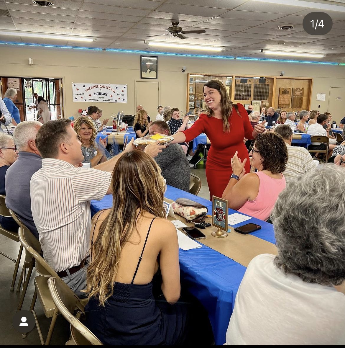 crystal_quade's tweet photo. What amazing night in Lafayette county with 200 Democrats in the room! And I made out it with one of Glenda's amazing pies. #Democrats #pieauction https://t.co/Cd3qR9QCZg