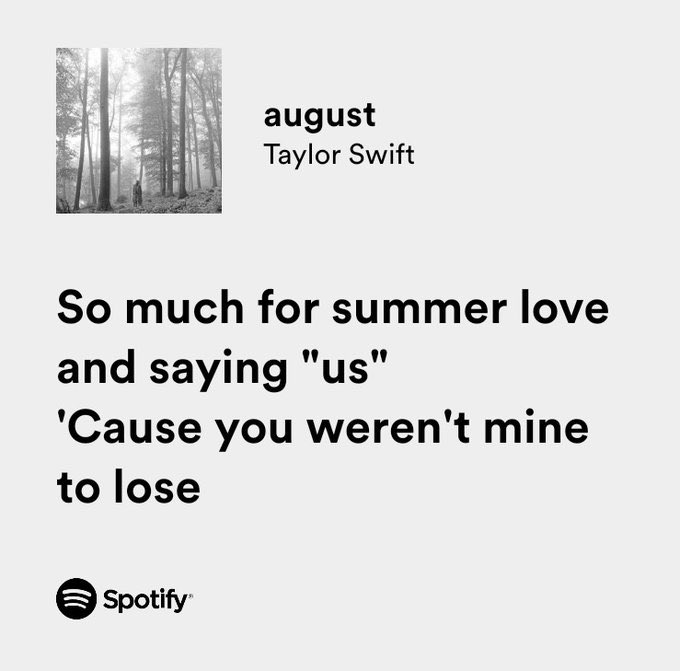 taylor swift / august