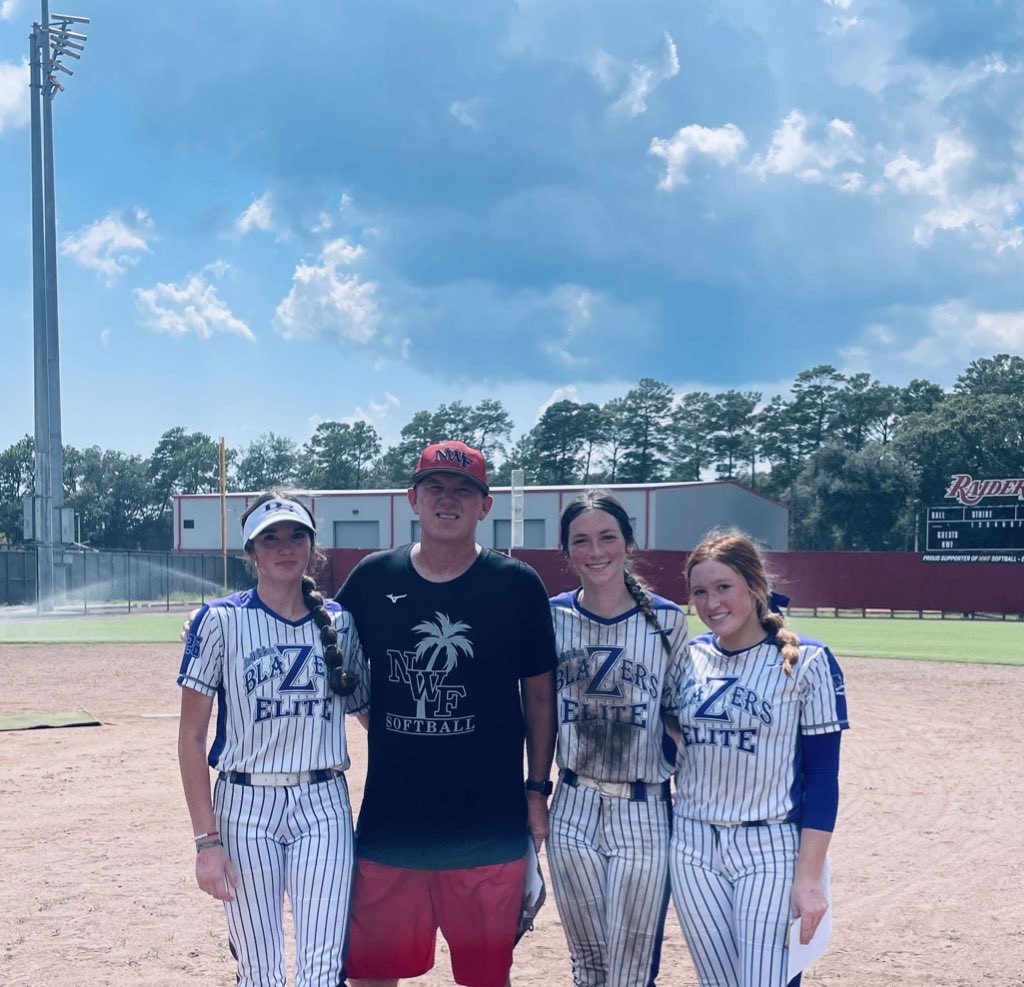wilcombemadison's tweet photo. I had a great time at the @NWFRaiders_SB camp today! Thank you @AndyLeeNWF for this opportunity! I know @shelby_lewis44 and @KamrynCancienne enjoyed it as well! https://t.co/AQqUD7AkHL
