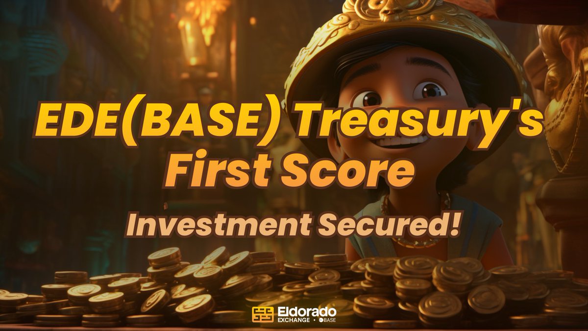 $EDE #BASE has secured it's FIRST strategic investment of $36,000!!! The $EDET treasury after its FIRST week is valued at over $150,000!!!! Exciting things are happening at $EDE and this is the first of many exciting announcements! Join $EDE today! app.edebase.finance/#/Earn