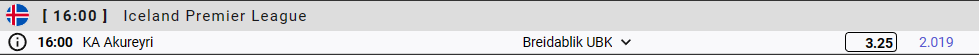 BetCompetition's tweet photo. #11
 over 3.25 goals 
  just for fun      
   #bettingtips #KAAkureyri #Breidablik https://t.co/CRLbh3RhiA