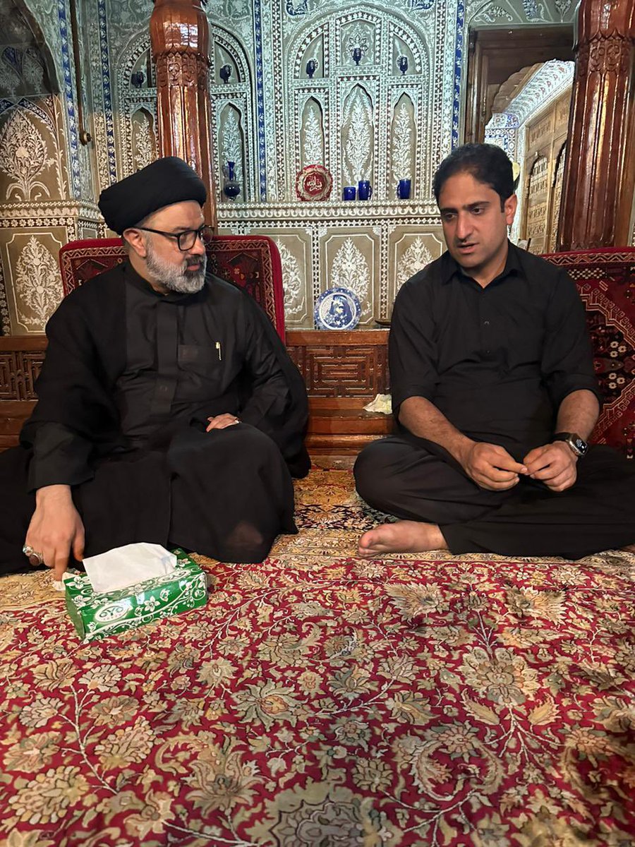 Junaid_Mattu's tweet photo. With Aga Syed Muhammad Hadi Sahab at Doonipora, Zadibal today on 25th Muharram. https://t.co/tp1P00S1sU