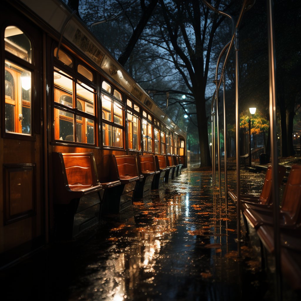 AriaMagicPixel's tweet photo. 🚋🌧️ Night tram, rain's embrace. Cityscape in a dreamy haze. Let the journey soothe your soul. 🌃🌧️🚋 #NightRide #RainyCityscape https://t.co/gRefMrDX2J