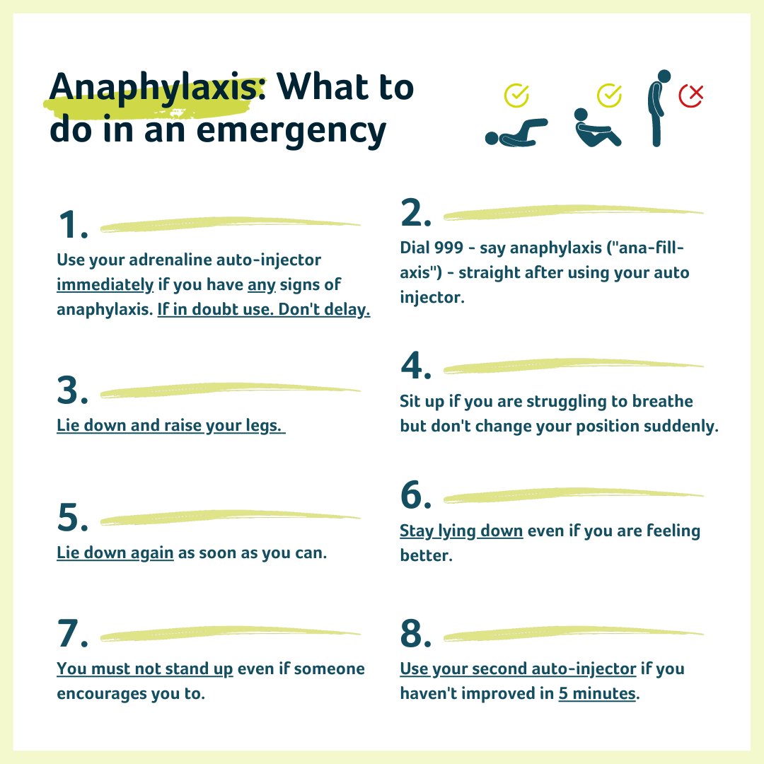 AllergyUK1's tweet photo. During the Venom Phase of our It’s Time Campaign, we are highlighting  the importance of knowing what to do in an anaphylaxis emergency – you never know who may need to know.
Check out our handy 8 point guide. RT to raise awareness - #itstimetotakeallergyseriously https://t.co/R3qw4RRduw