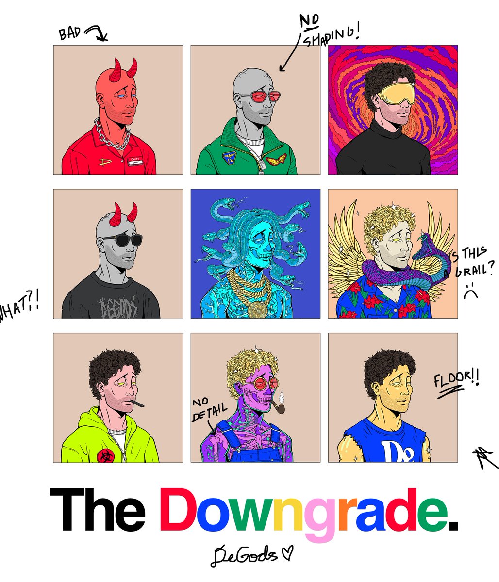 1. We thought DeGods needed to be "serious". 

That was our mistake. After digesting the community feedback, we realized that we were wrong.

DeGods are fun. So, we made them fun.