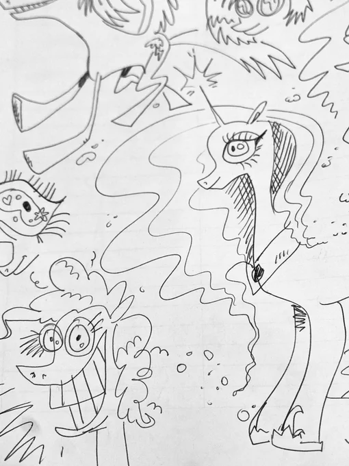 rough ponies from memory 🌸🌈☀️🍄🦋🍒🍭🍬🛼