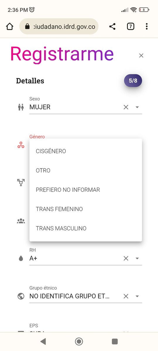 Alguien que me explique que colocar en esta gvada. 
Cómo que generó ? Mk no entiendo... Me siento como que clasificó en otro pero a lo bien ? ahhajaa osea que es esto ? 
Aclaro que es una página del distrito se Bogota