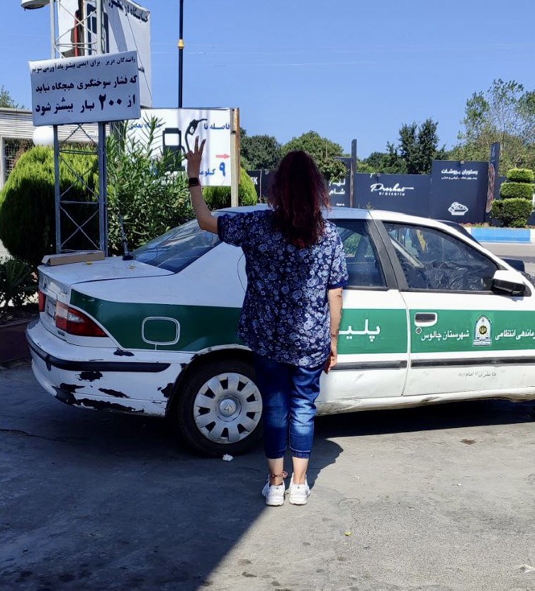 The 'Morality Police' in Iran and their police cars symbolize the suppression of women. Lately, I've been receiving numerous photos of Iranian women boldly posing unveiled in front of these cars. It's clear: their phones and social media are proving more powerful than the…