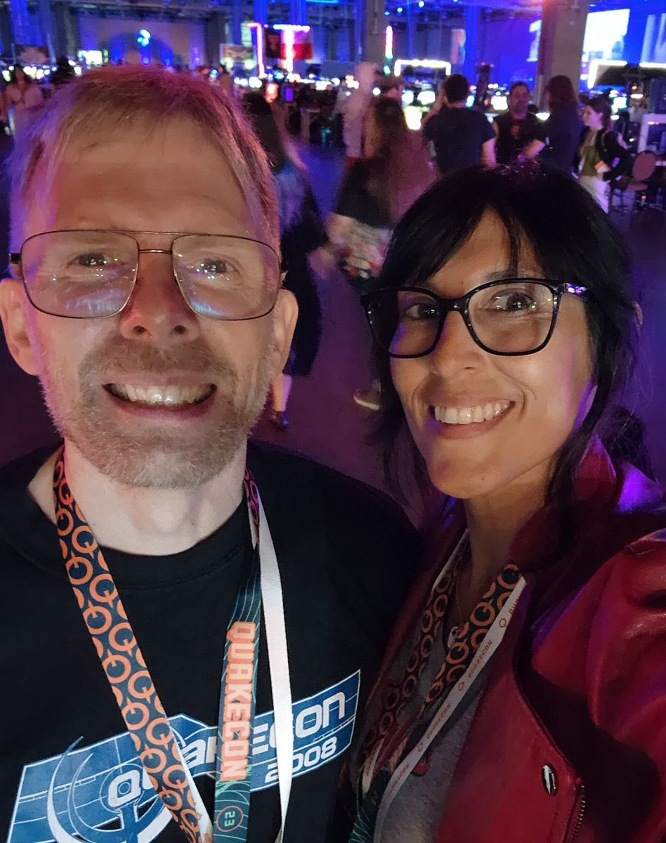 ID_AA_Carmack's tweet photo. My first QuakeCon in a decade! I’m so happy that everything is cool now and I am welcome.

I wasn’t quite sure what to expect with a post-COVID, no general admission event, but the BYOC was packed, and the energy was high even on day 3. https://t.co/rEjYxu0Z5m