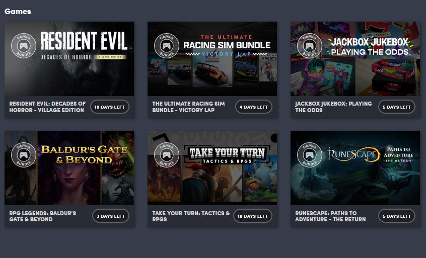 Humble Bundle - Resident Evil Decades of Horror Bundle - August