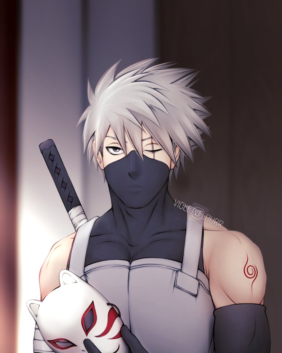 Violet_Velourr's tweet photo. Illustration for the new fanfic chapter 🥷🏻 #Kakashi #anbukakashi #kakashi_hatake #kakashifanfic https://t.co/Ui07aLBItX