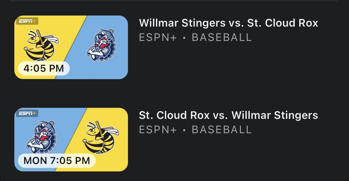 RyanMcNamaraPXP's tweet image. Happy to say my season is extended for Northwoods League playoff baseball! 

I’ll be on the call for the best-of-three first round series between the @StCloudRox and @WillmarStingers!

I’m appreciative to @NWLbaseball for this opportunity.

First pitch is set for 4:05 CT on ESPN+