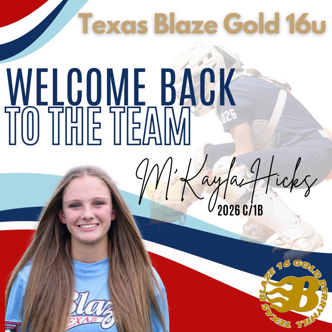 txblazegold16's tweet photo. Welcome back @MkaylaHicks2!

#texasblazegold
#TIMETORELOAD https://t.co/q7gNUaNK2T
