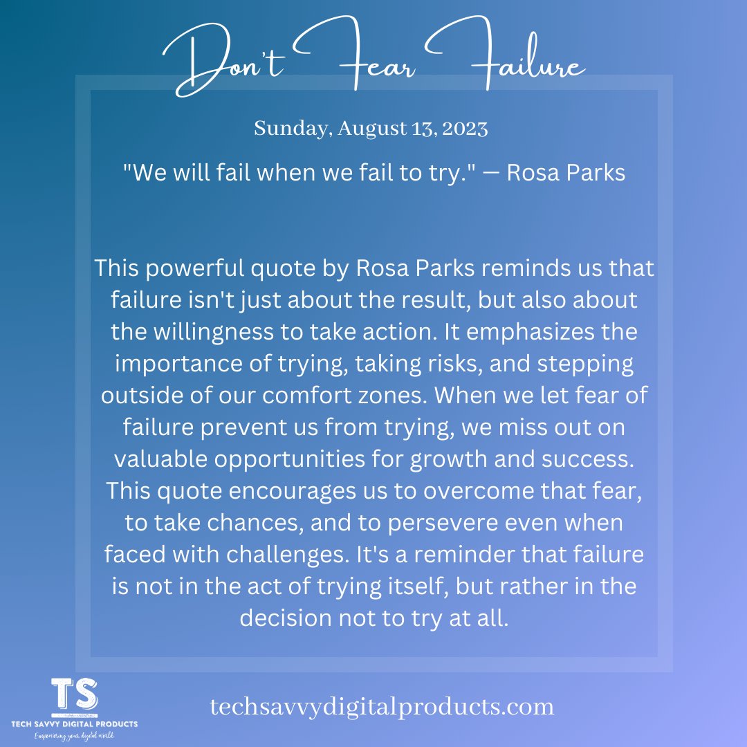 RuttusNexus's tweet photo. Let's remember the words of Rosa Parks and never let fear of failure hold us back.#EmbraceChallenges #FearlessForward #RosaParksWisdom #inspiration #inspirationalquotes #XRPLedger #inspirationoftheday #motivationalquotes #motivation #motivationsunday #motivationoftheday #Beyonce https://t.co/hIXnxXAKDa