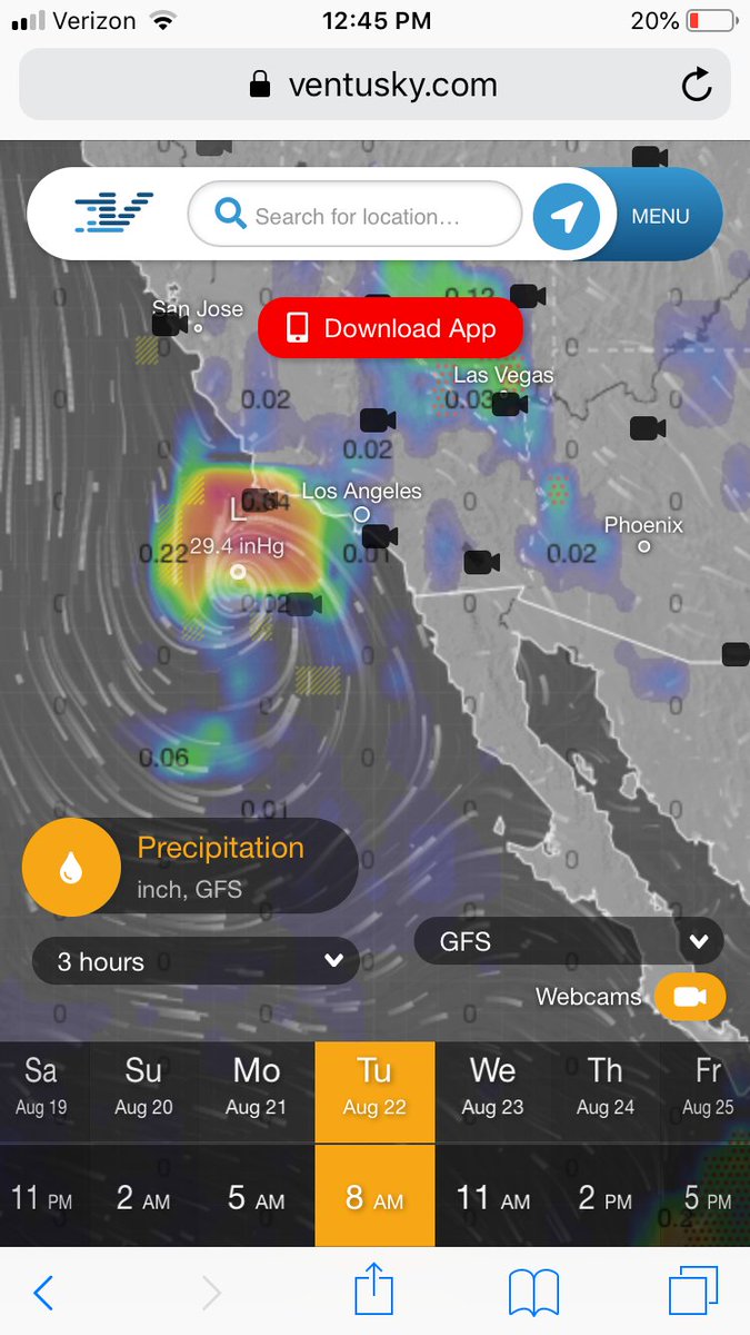 Bry_Peacenik's tweet photo. Why does GFS show California being hit by a hurricane next Monday 8/21-22?
Seems kind of wild & hard to imagine how to prepare for... how probable is this prediction despite it still being long-range?
#CAwx
@NWSBayArea
@Weather_West
#GFS
#spaceweather
#czulightningcomplex https://t.co/pFmxdUGDEZ