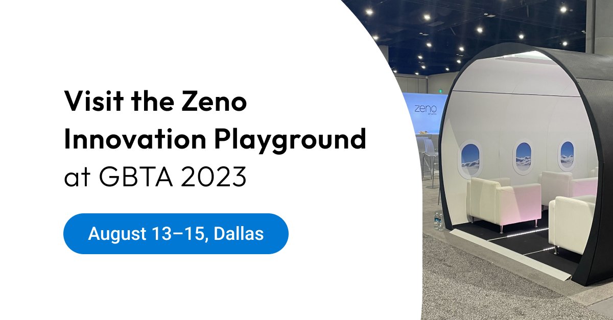 The Zeno innovation playground is open at GBTA Dallas. Get a first look at Zena – an intelligent virtual travel agent. Experience the metaverse with a VR motion simulator. Discover how Zeno makes corporate travel feel less like hard work. Stop by to try everything out!