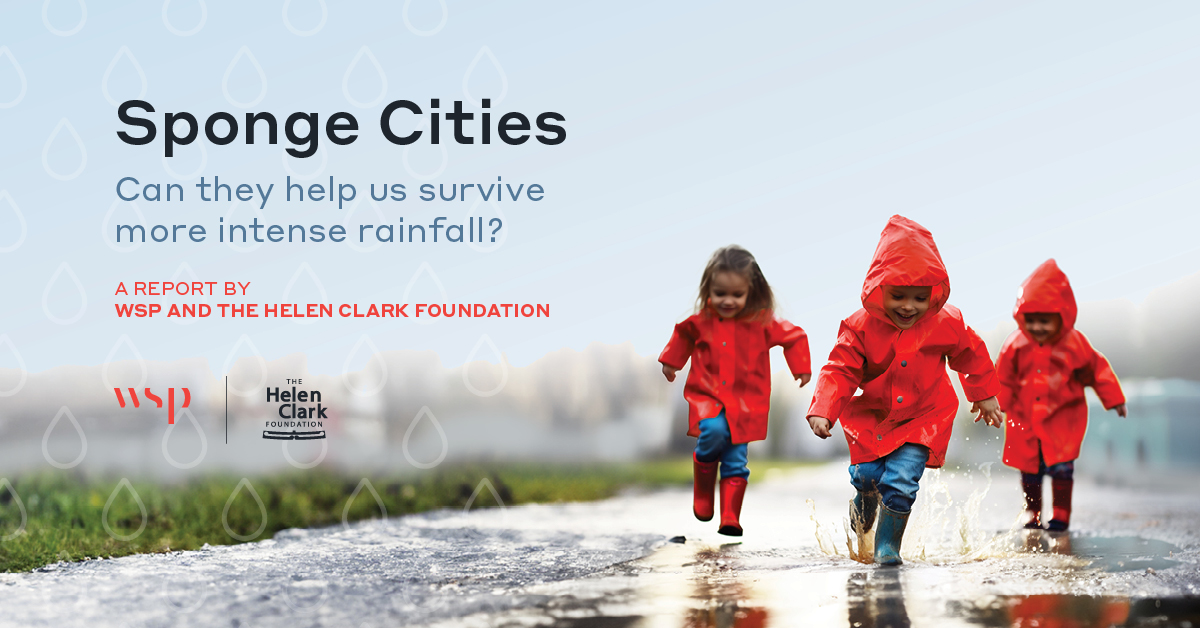 A newly published report by WSP and <a href="/HelenClarkFound/">Mahi a Rongo | Helen Clark Foundation</a> explores the potential of transforming urban areas into 'sponge cities' as a proactive measure to minimise future risks. 

bit.ly/44az7xf

#WSPSpongeCities