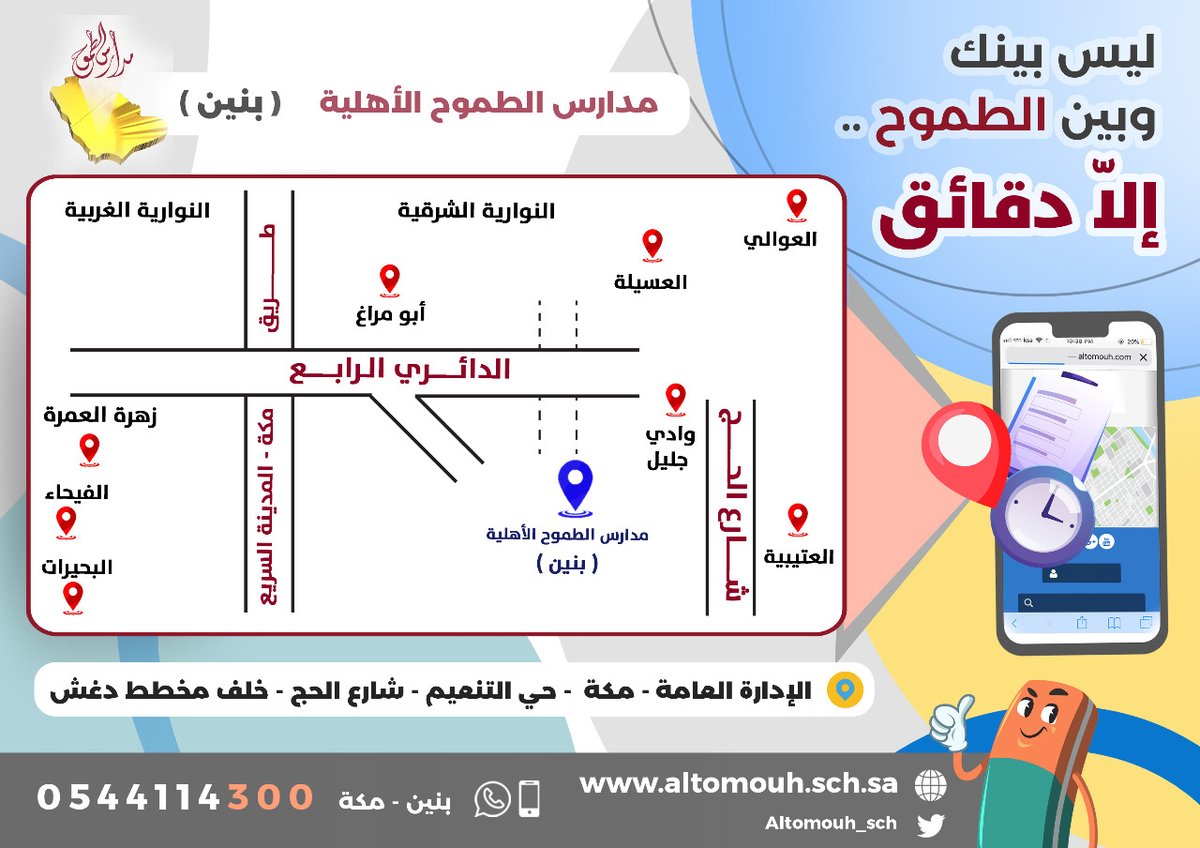 Altomouh_sch1's tweet photo. نحن قريبون منك 
خير البناء بناء الأبناء 
نسعى أن نكون روادًا للتربية
أولياء الأمور شكرًا لثقتكم في مدارسكم مدارس الطموح الأهلية بشارع الحج .
بادر بالتسجيل واحصل على خصم 20% للصف الأول الابتدائي. https://t.co/tuHp9z0R4t