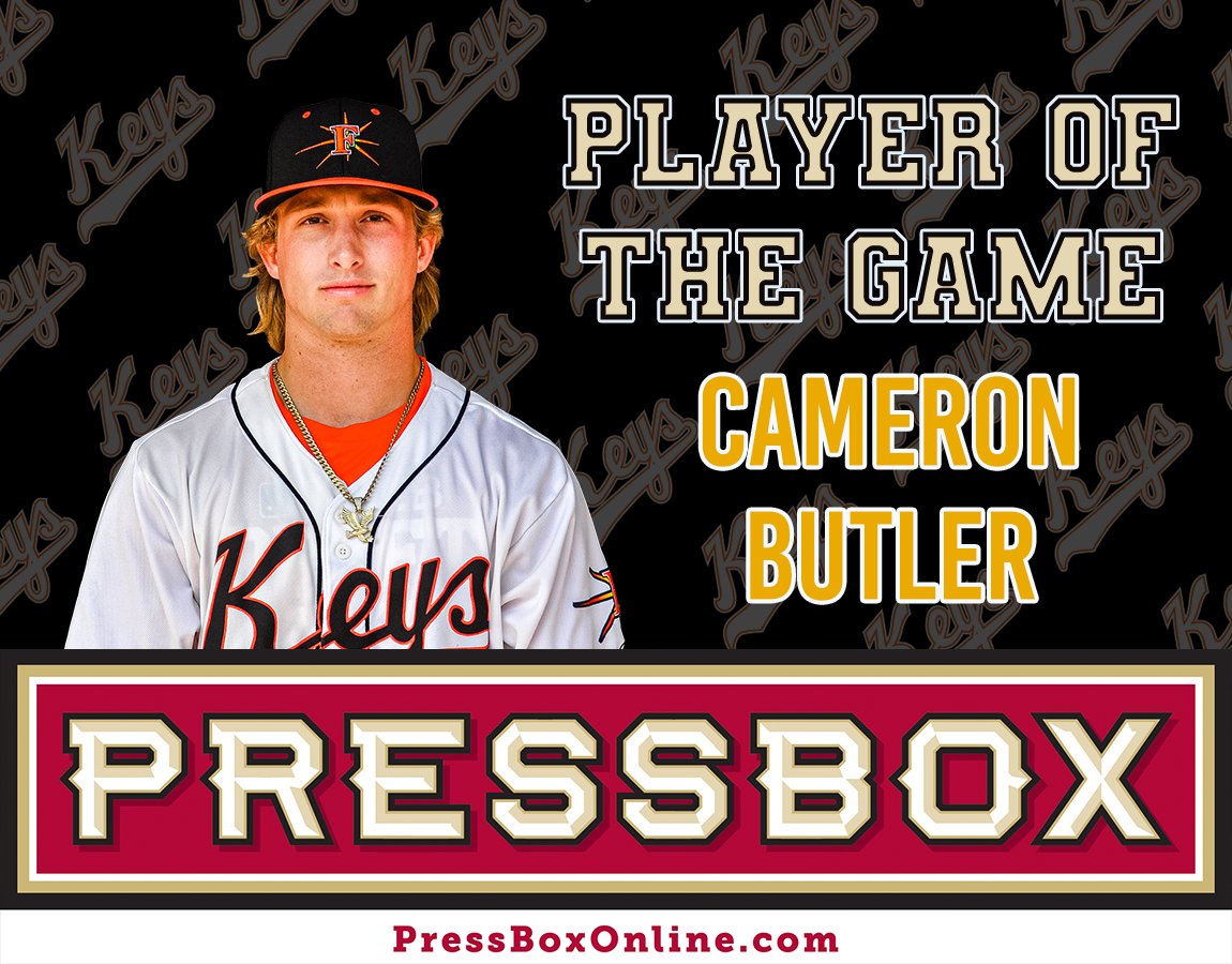Your <a href="/PressBoxOnline/">PressBox</a>  Player of the Game is Cameron Butler!

Butler was 2-4 with a Stolen Base and the Go-Ahead 3 Run Home Run.