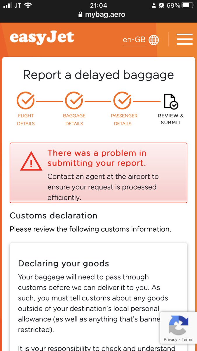 tjgamble5's tweet photo. @easyJet Hi, @easyJet, thanks for quick response, but that form doesn’t work either. Same error. https://t.co/QsbXAHl9hA