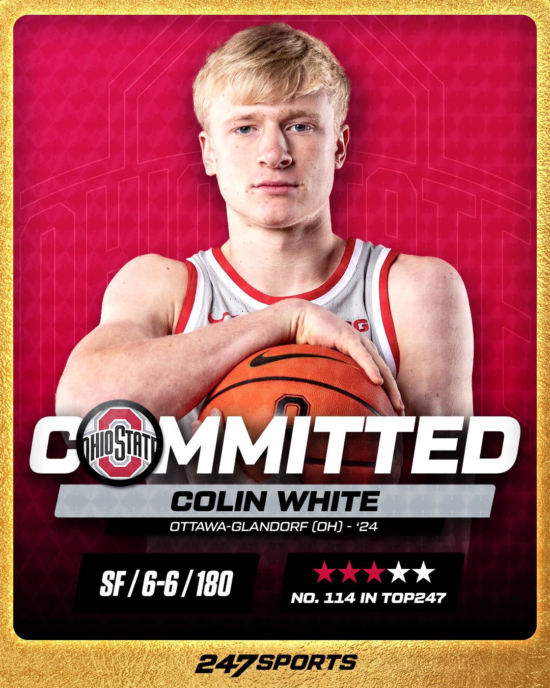 Colin White, 2024 Small Forward, Ohio State