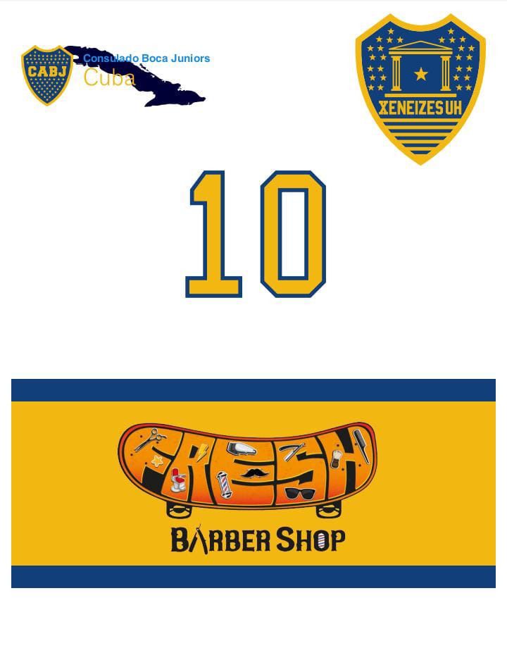 ElBosterodCuba's tweet photo. Xeneizes UH ha contado con el apoyo del Consulado de Boca en Emiratos Árabes🇸🇩 y amigos argentinos como #ivocarbone que nos han dado una mano con la logística, gracias al sistema de Consulados y a la hermandad de los Bosteros. Y de un sponsor cubano #FreshBarber💈 https://t.co/edwrlm6iaC