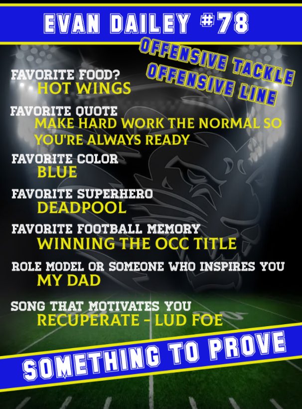 Senior Spotlight Week 1 <a href="/EvanDailey2024/">Evan Dailey</a> -Congratulations #WeAreLions <a href="/GLHS_Athletics/">Gahanna Lincoln Athletics</a>