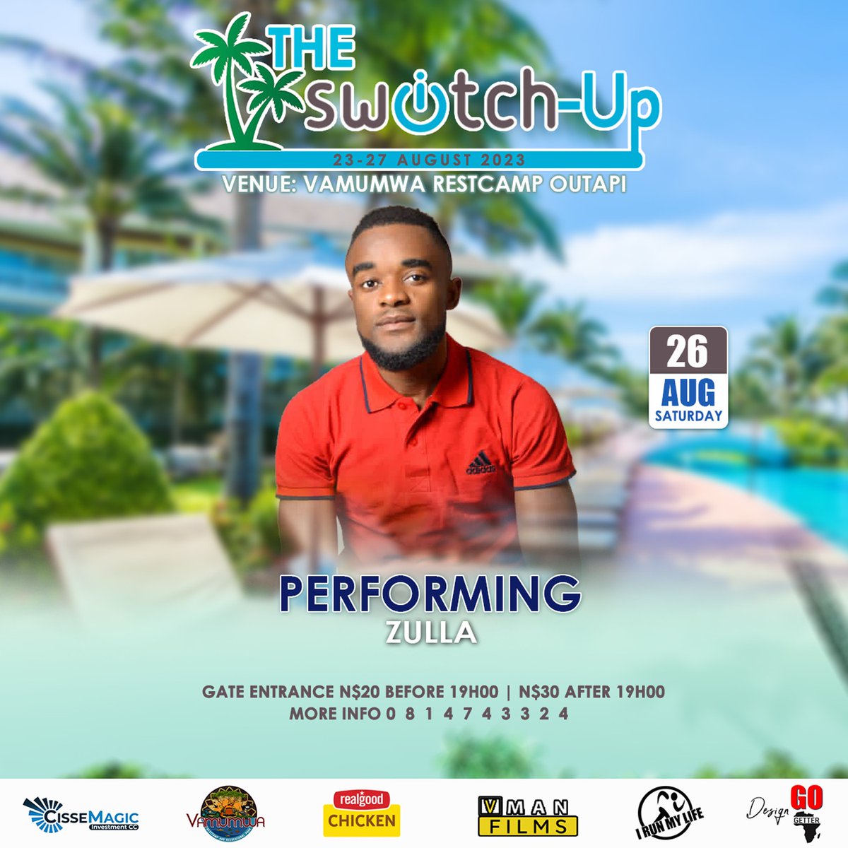 TheSwitchUpNam's tweet photo. Walvis Bay is in the building π₯π₯Come through on Saturday for an electrifying performance by @zulla_namibia1 as we switch up Outapi this August with the coastal gangππ
#ZullaNamibia #Inweendelela #SwitchOnTheFun #MusicIsLife https://t.co/ijbmrDD7yh