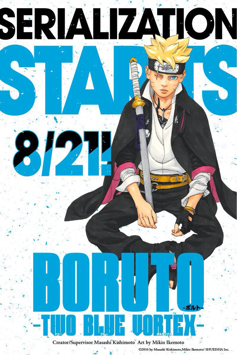 kishimotomasshi's tweet photo. BORUTO PART 2 - TWO BLUE VORTEX - 

is coming to you on august 20th 🔥

Are you ready?! #BORUTO https://t.co/QjeXLSVU4N