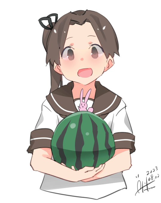「brown hair watermelon」 illustration images(Latest)