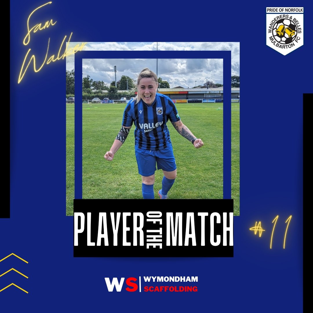 MulbartonLadies's tweet photo. Today's player of the match was Sam Walker 💪

Brilliant work rate down the left and a fantastic assist for the second goal. A league debut to remember 👏

Sponsored by Wymondham Scaffolding 🤝

#UpTheMully https://t.co/1zS2rsx2dp