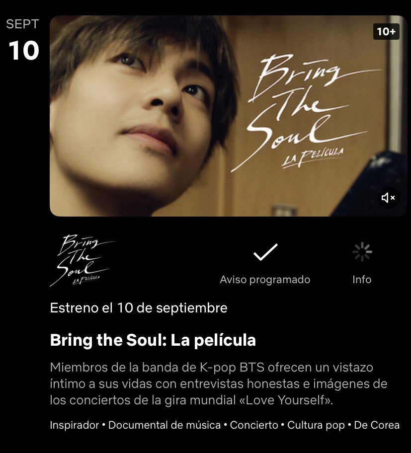btschartsxdaily's tweet photo. [NEWS] #BTS Documentary “Bring the Soul: The Movie” will be released on Netflix on September 10! 

Check in the upcoming movies and see if the documentary will released in your country! 
https://t.co/pr7r4AjYHj https://t.co/V5FkxFuKPF