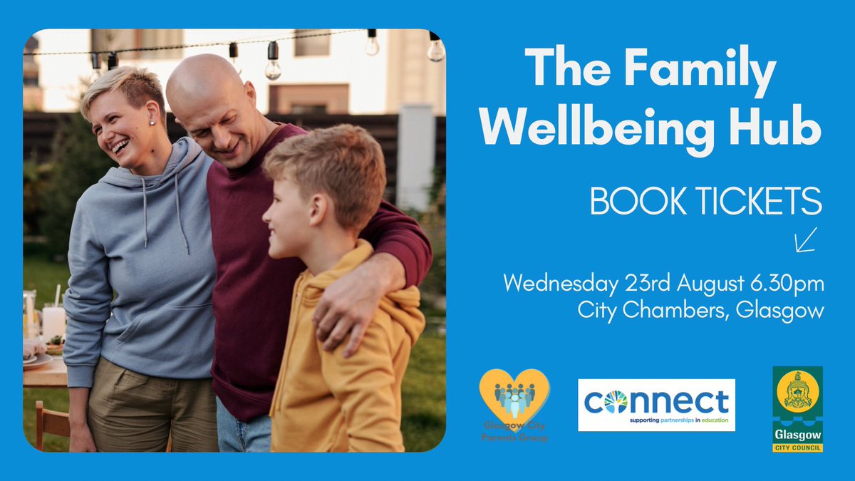 We’re a little over a week away from the event that you all need right now #TheFamilyWellbeingHub

🔹Free to attend, prizes &amp; freebies
🔹6.30pm, Glasgow City Chambers
🔹40 exhibitors, 3 speakers &amp; a lot of advice &amp; support
🔹Kids welcome

Book your tickets bit.ly/3XarkxP