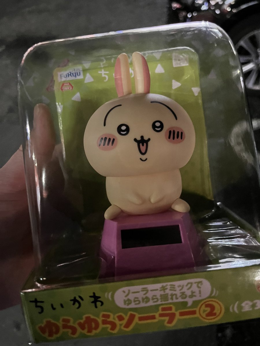 初めて箱物取れた
 #うさぎ #ゆらゆらソーラー